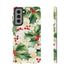 Christmas Holly on a Golden Background - Impact Resistant Phone Case Samsung Galaxy S21 Matte
